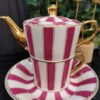 Tea for one PINK STRIPES